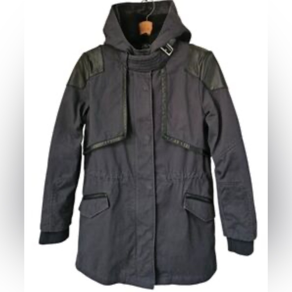 Warm Maje Leather Detailed Coat size 1